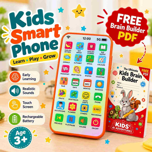 Zevilo™ Smart Educational Toy Phone for Kids + FREE 'Kids Brain Builder' PDF